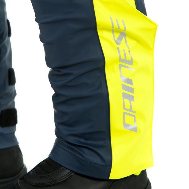 Dainese Storm 2 Rain Over Trouser Black Iris / Fluo Yellow (Image 6) - ThrottleChimp