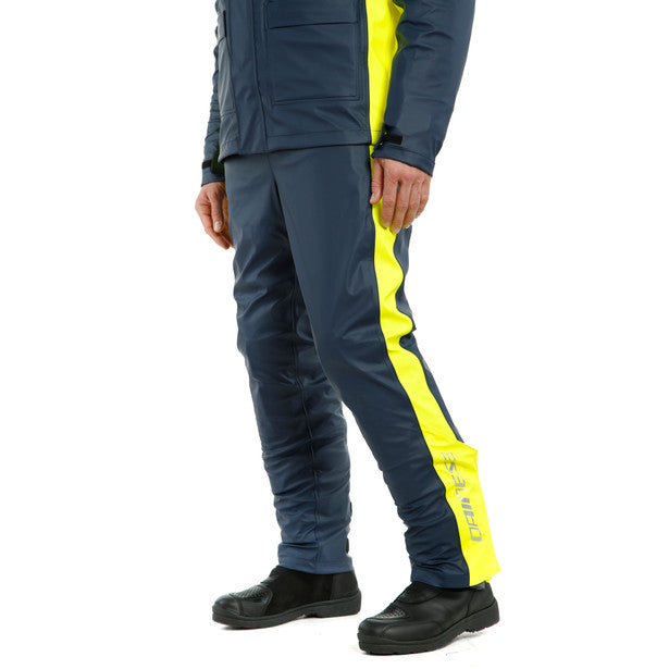 Dainese Storm 2 Rain Over Trouser Black Iris / Fluo Yellow (Image 4) - ThrottleChimp