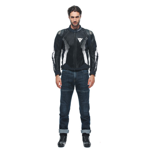 Dainese Super Rider 2 Absoluteshell Mesh Textile Jacket Black / Black / White (Image 3) - ThrottleChimp