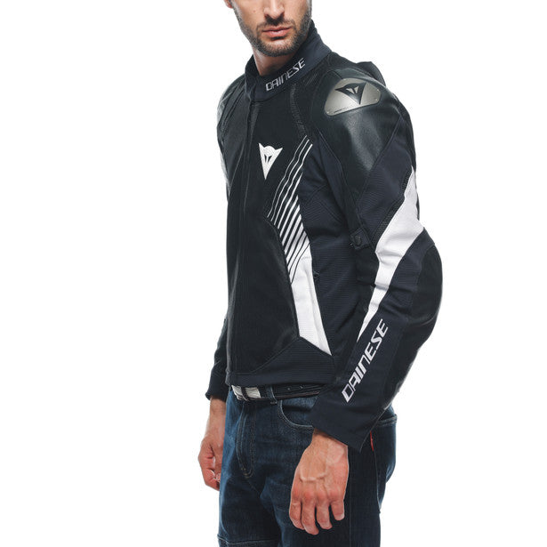 Dainese Super Rider 2 Absoluteshell Mesh Textile Jacket Black / Black / White (Image 6) - ThrottleChimp