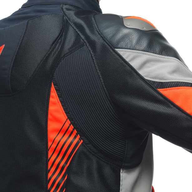 Dainese Super Rider 2 Absoluteshell Mesh Textile Jacket Black / Grey / Red FREE 1 YEAR Returns, FREE UK Delivery | ThrottleChimp