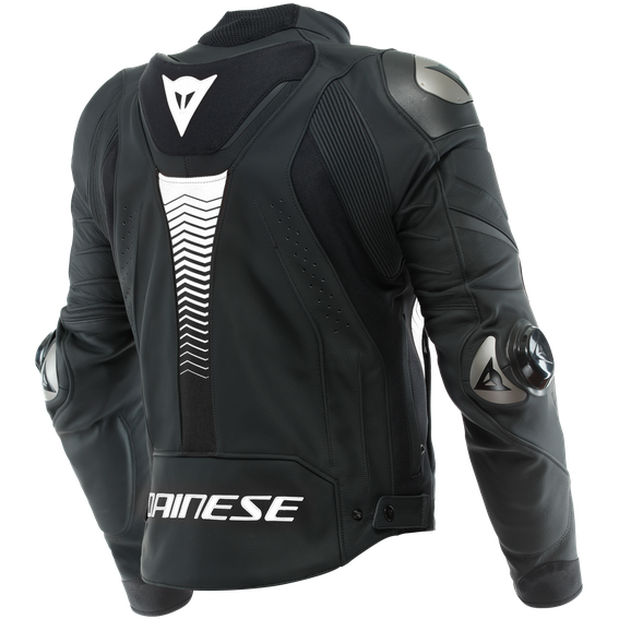 Dainese Super Speed 4 Leather Jacket Black / White (Image 2) - ThrottleChimp