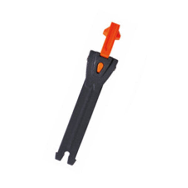TCX Toothed Band & Aluminium Puller Black / Fluo Orange - 12.5cm - ThrottleChimp