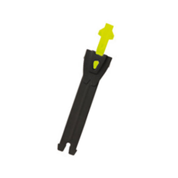 TCX Toothed Band & Aluminium Puller Black / Fluo Yellow - 12.5cm - ThrottleChimp