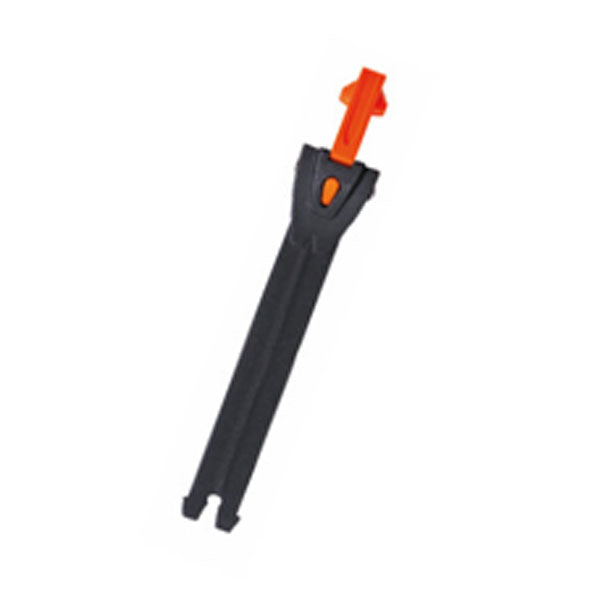 TCX Toothed Band & Aluminium Puller Black / Fluo Orange - 15cm - ThrottleChimp