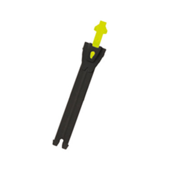 TCX Toothed Band & Aluminium Puller Black / Fluo Yellow - 15cm - ThrottleChimp