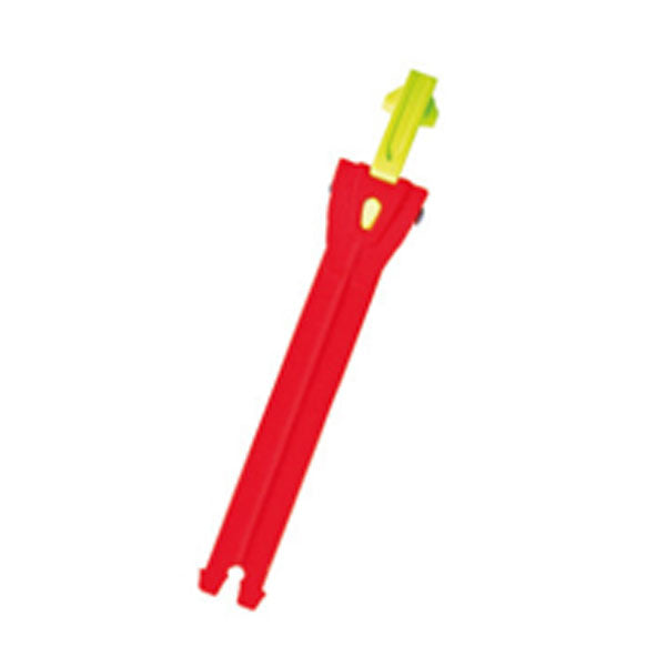 TCX Toothed Band & Aluminium Puller Red / Fluo Yellow - 15cm - ThrottleChimp