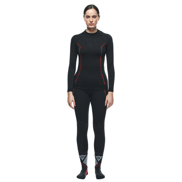 Dainese Thermo Ladies Long Sleeves Base Layer Top Black (Image 3) - ThrottleChimp