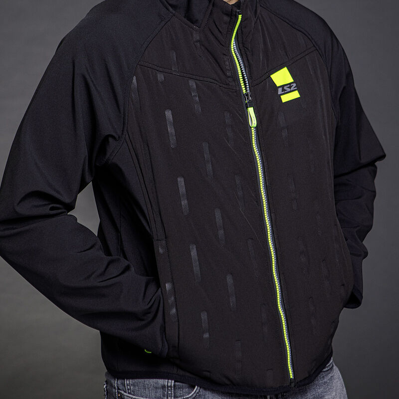 LS2 Titanium Textile Jacket Black / Hi-Viz Yellow