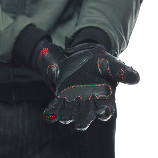 Dainese Unruly Ergo-Tek Textile Gloves Black / Red (Image 20) - ThrottleChimp