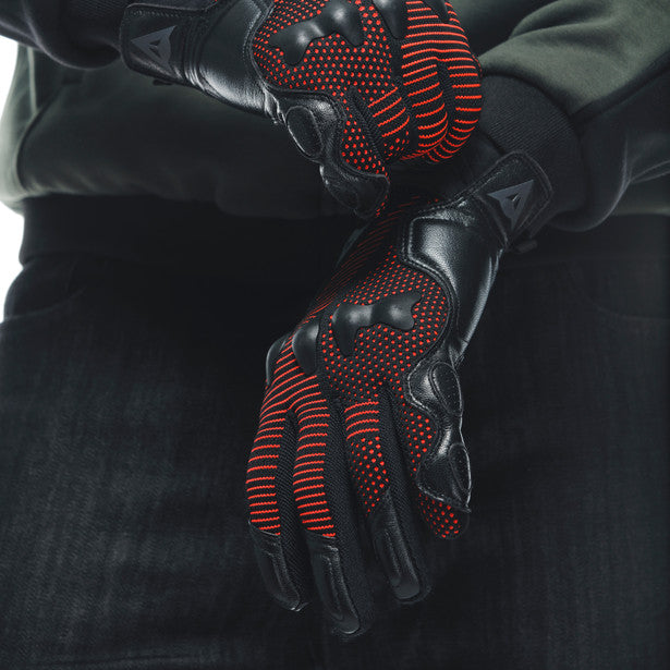 Dainese Unruly Ergo-Tek Textile Gloves Black / Red (Image 16) - ThrottleChimp