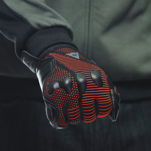 Dainese Unruly Ergo-Tek Textile Gloves Black / Red (Image 19) - ThrottleChimp