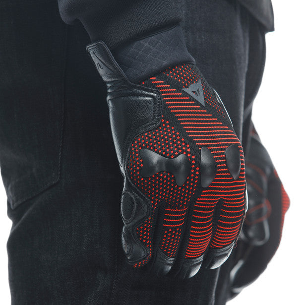 Dainese Unruly Ergo-Tek Textile Gloves Black / Red (Image 22) - ThrottleChimp