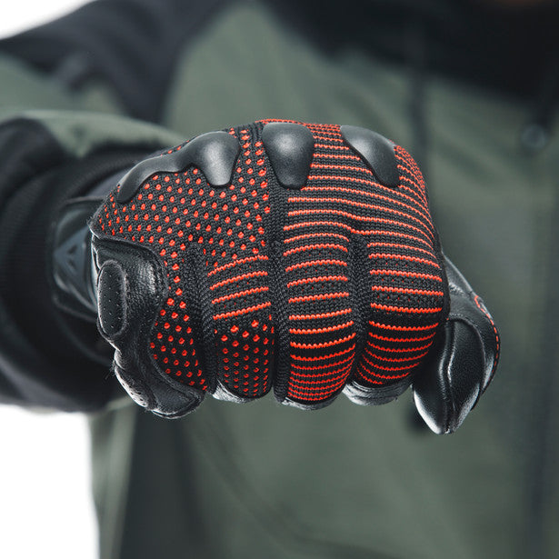 Dainese Unruly Ergo-Tek Textile Gloves Black / Red (Image 18) - ThrottleChimp