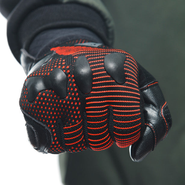 Dainese Unruly Ergo-Tek Textile Gloves Black / Red (Image 21) - ThrottleChimp