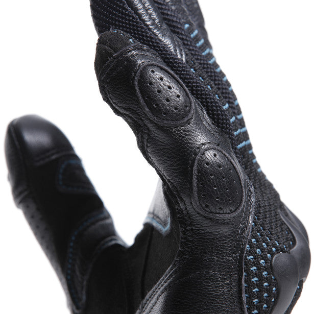 Dainese Unruly Ergo-Tek Ladies Textile Gloves Ocean Depth / Black (Image 10) - ThrottleChimp