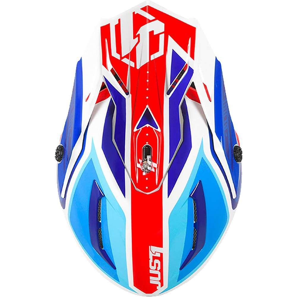 Just1 J38 MX Helmet Blade Gloss Blue / Red / White (Image 5) - ThrottleChimp