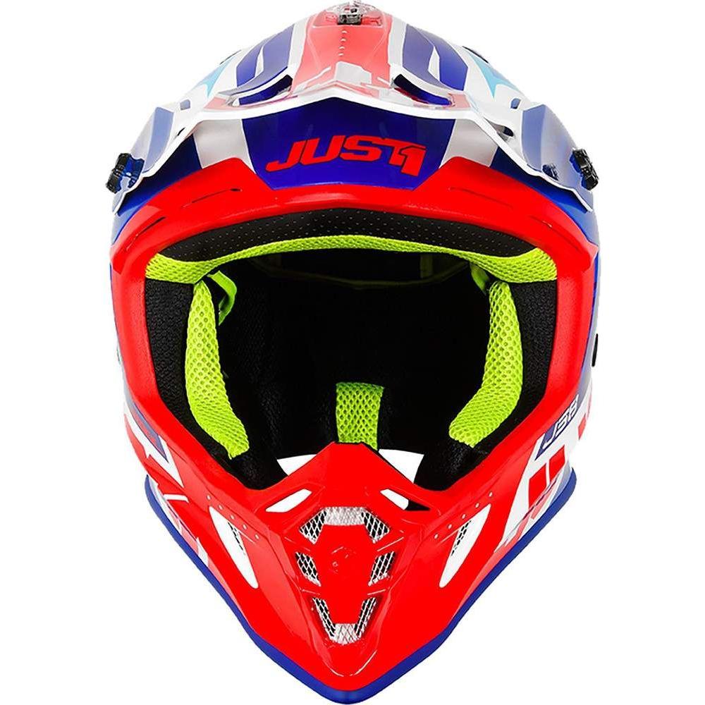 Just1 J38 MX Helmet Blade Gloss Blue / Red / White (Image 3) - ThrottleChimp