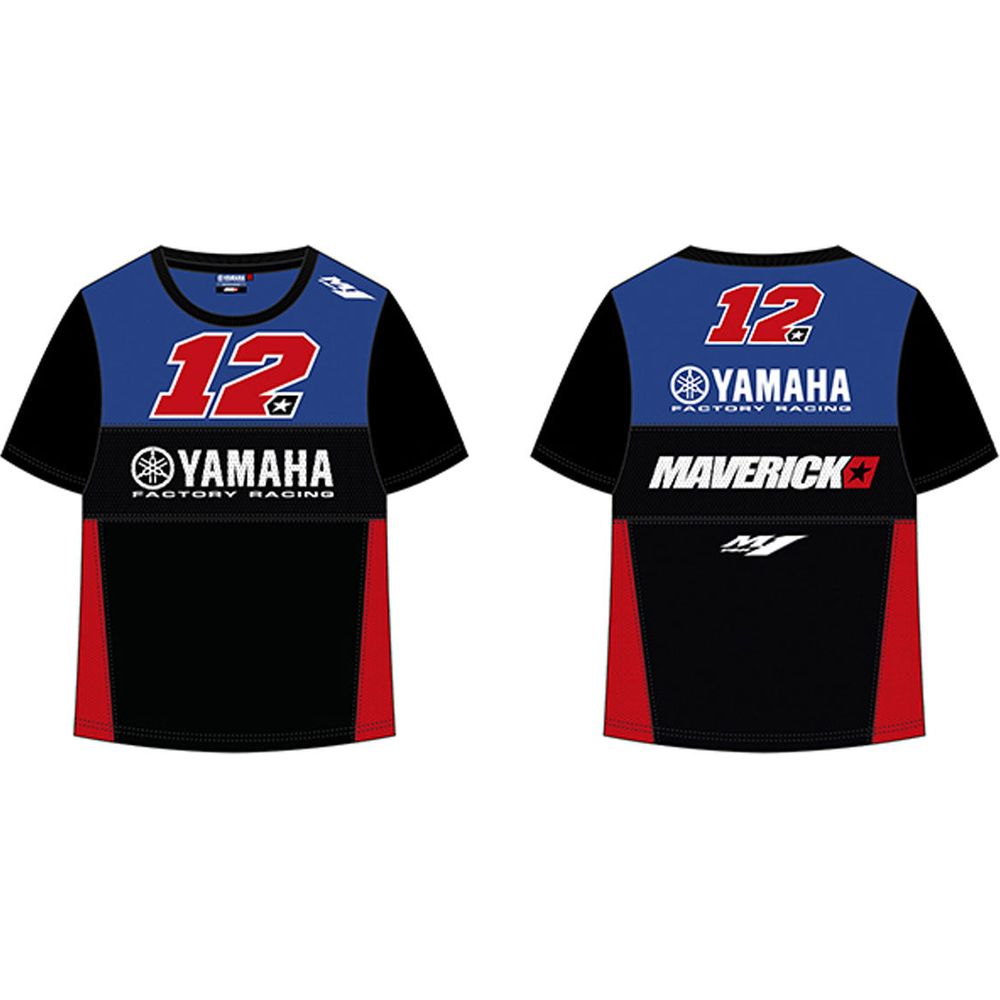 VR46 Vinales Yamaha Kids T-Shirt Blue / Black / Red - ThrottleChimp