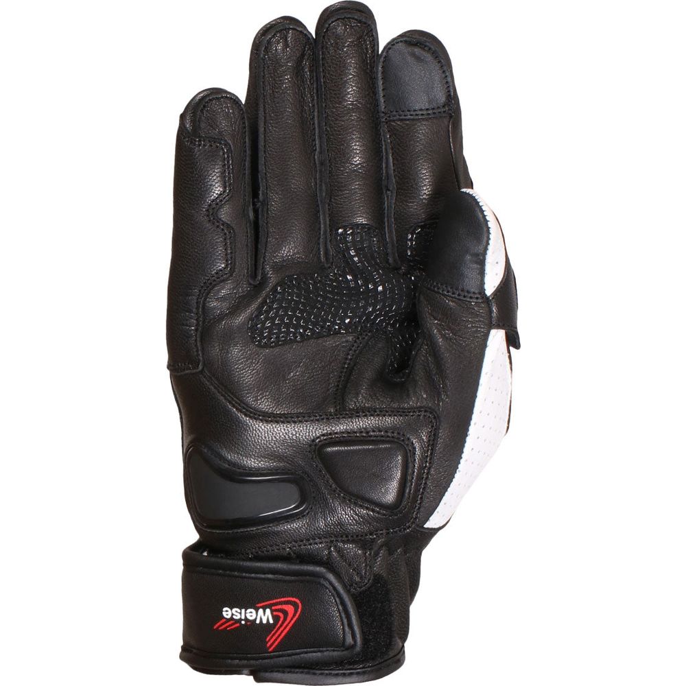 Weise Apex Leather Gloves Black / White FREE 1 YEAR Returns, FREE UK Delivery | ThrottleChimp