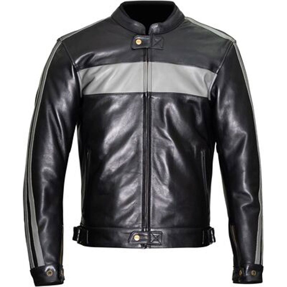 Weise Cabot Leather Jacket Black / Grey FREE 1 YEAR Returns, FREE UK Delivery | ThrottleChimp