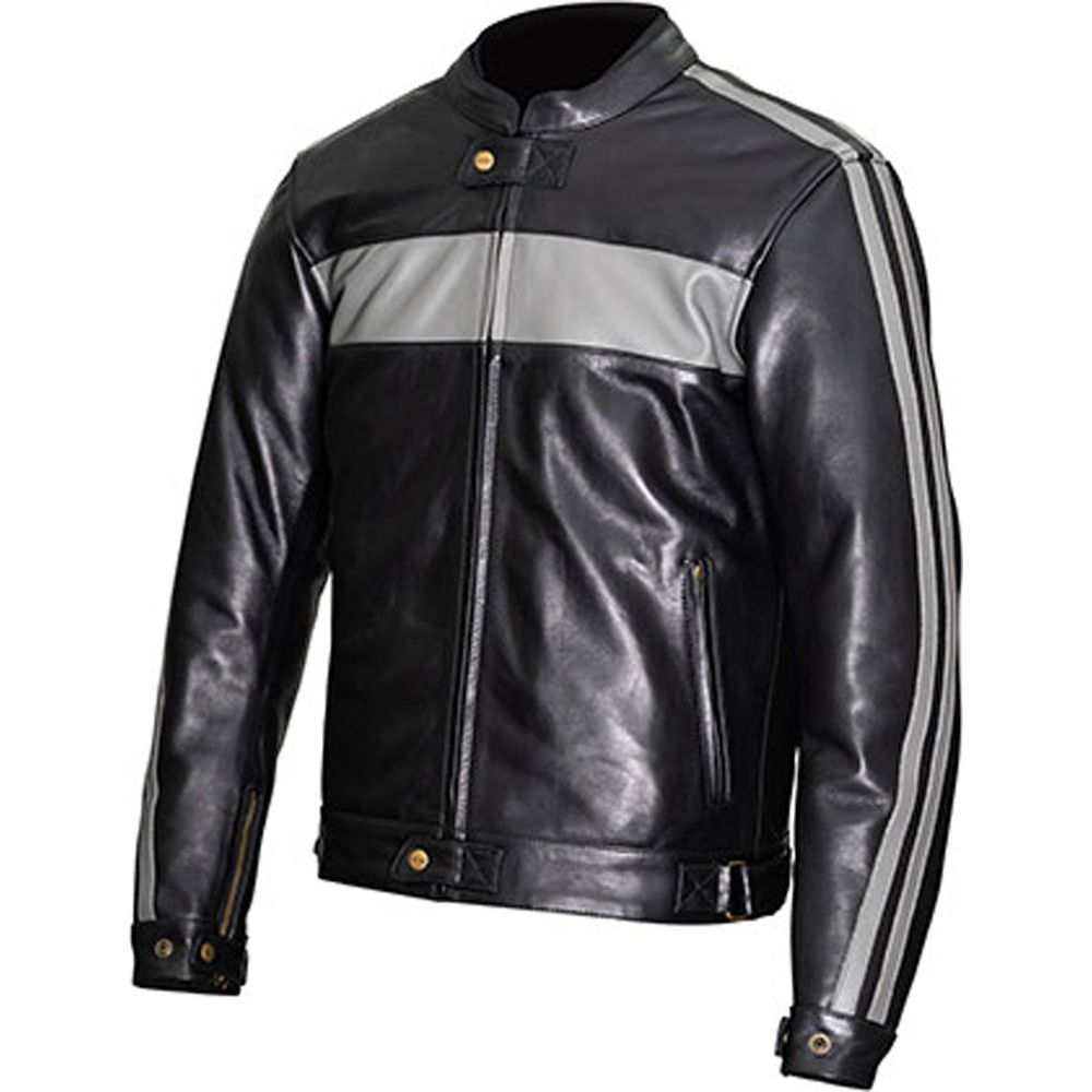 Weise Cabot Leather Jacket Black / Grey FREE 1 YEAR Returns, FREE UK Delivery | ThrottleChimp