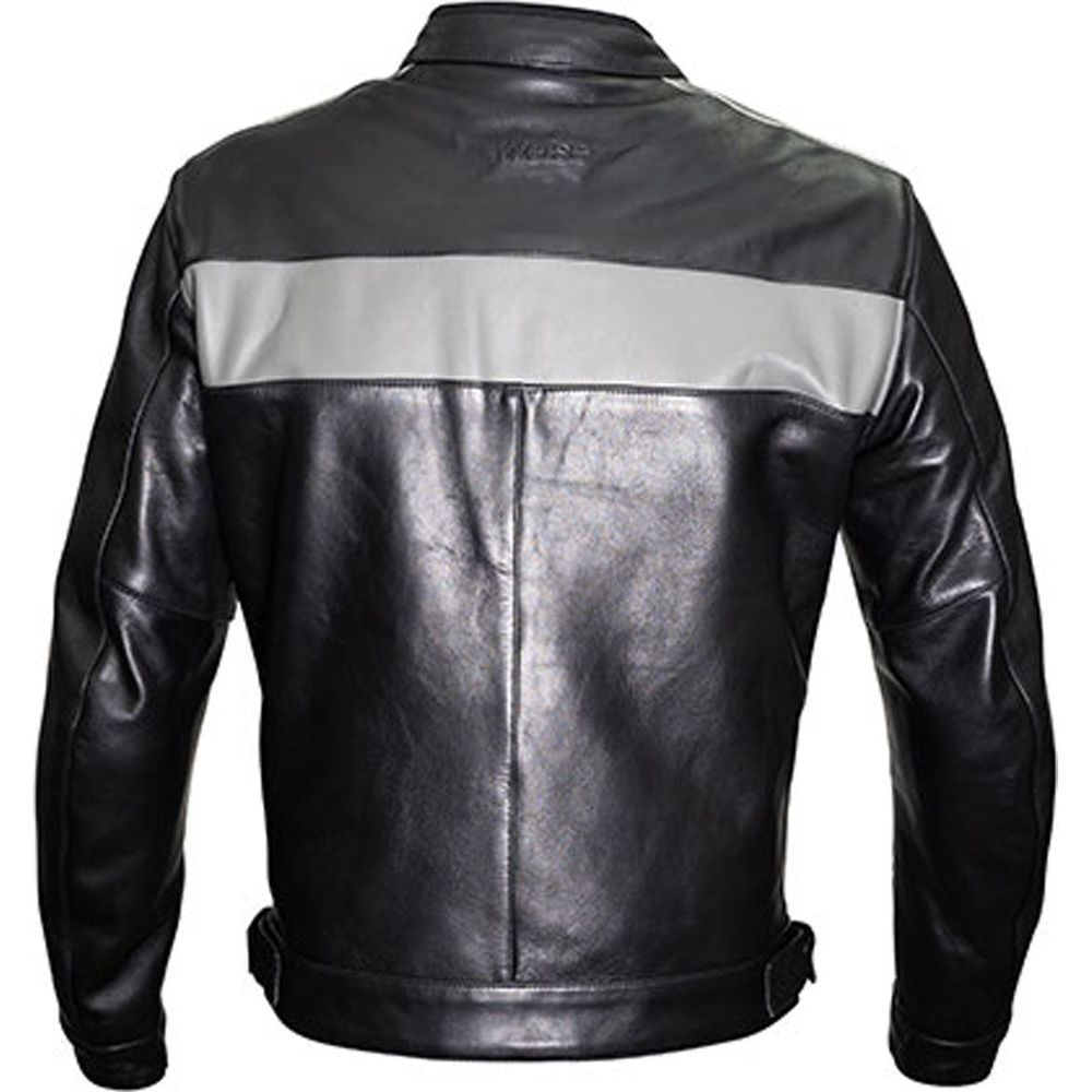 Weise Cabot Leather Jacket Black / Grey (Image 4) - ThrottleChimp