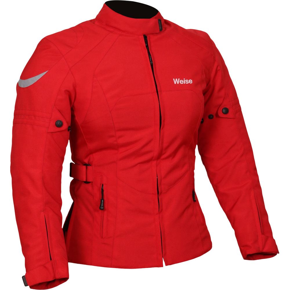 Weise Dakota Ladies Textile Jacket Red (Image 2) - ThrottleChimp