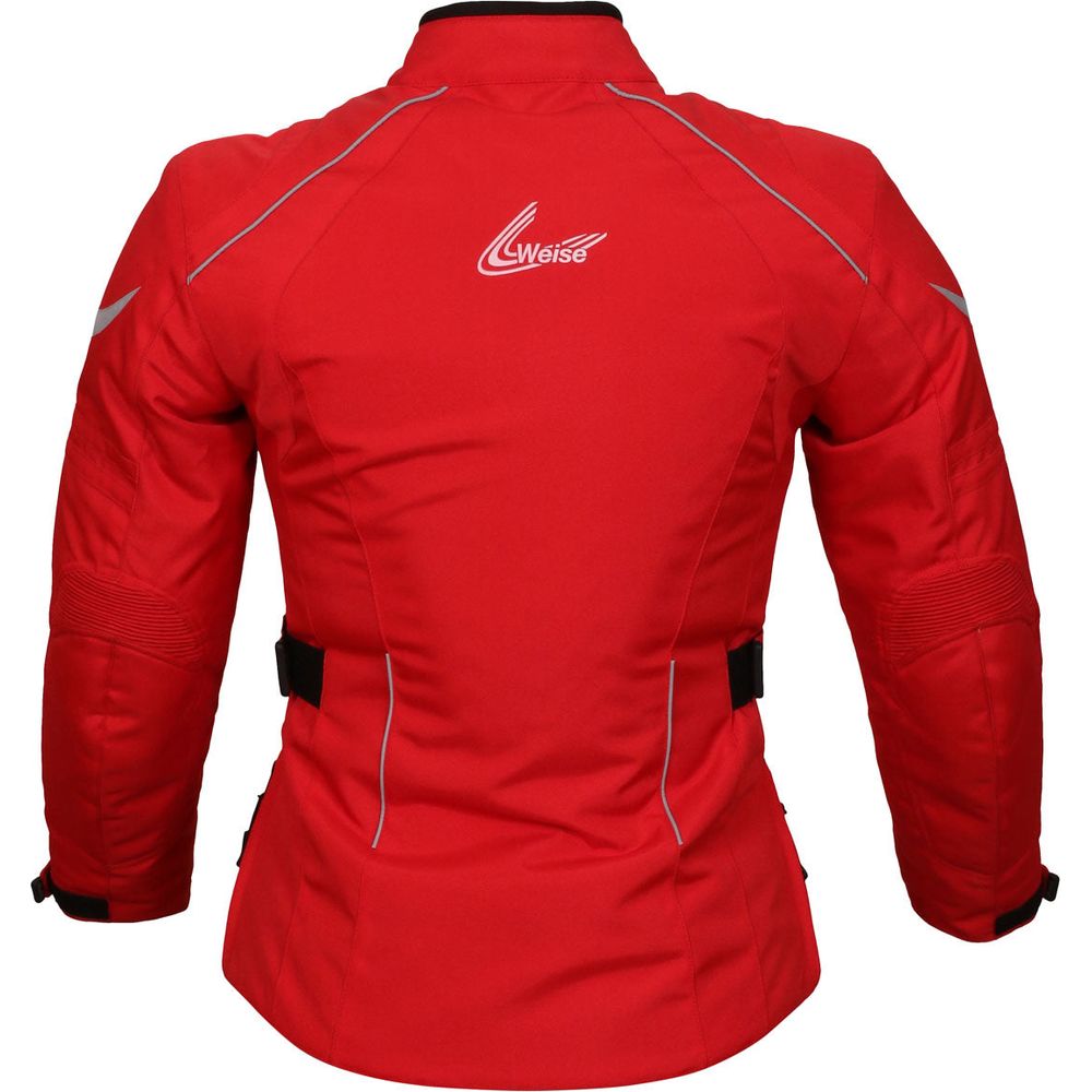 Weise Dakota Ladies Textile Jacket Red (Image 4) - ThrottleChimp