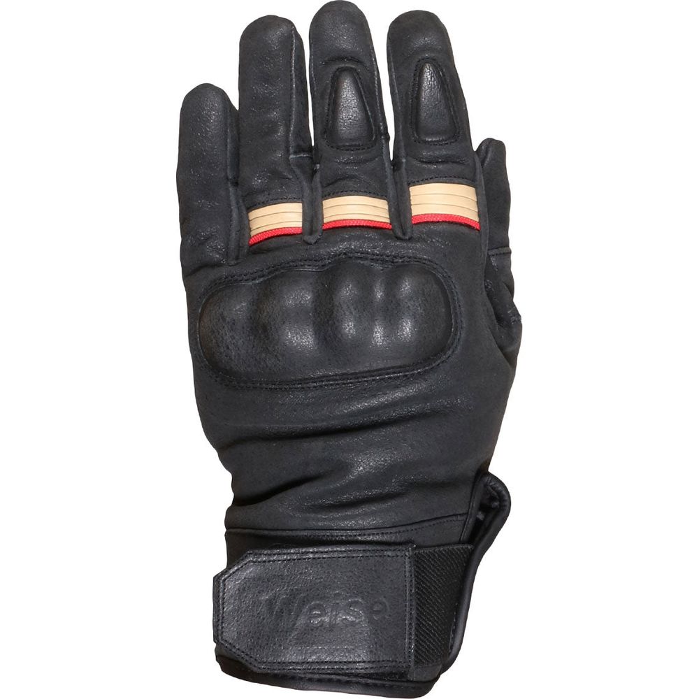 Weise Detroit Leather Gloves Black FREE 1 YEAR Returns, FREE UK Delivery | ThrottleChimp