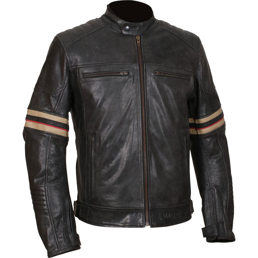 Weise Detroit Leather Jacket Black FREE 1 YEAR Returns, FREE UK Delivery | ThrottleChimp