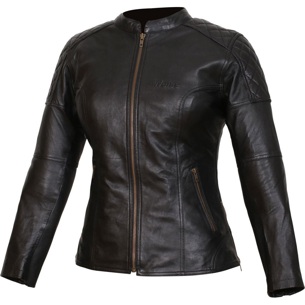 Weise Earhart Ladies Leather Jacket Black FREE 1 YEAR Returns, FREE UK Delivery | ThrottleChimp