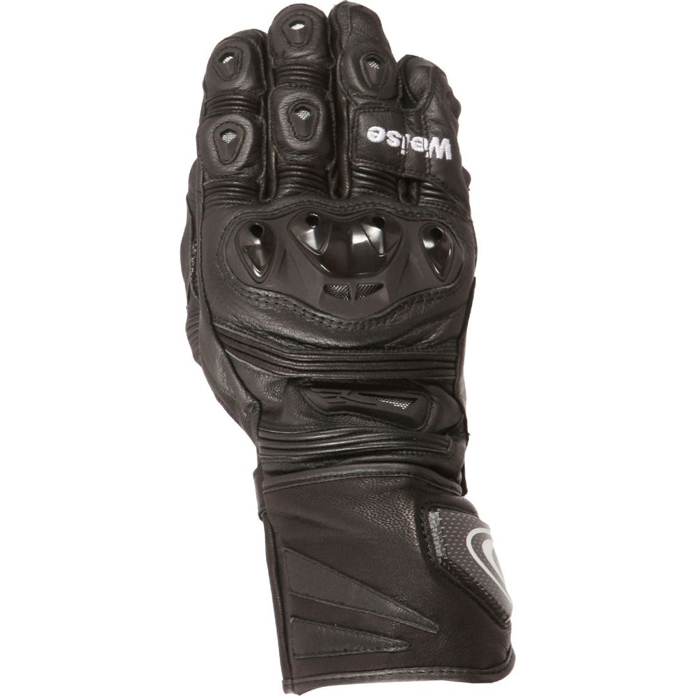 Weise Lancer Leather Gloves Black - ThrottleChimp