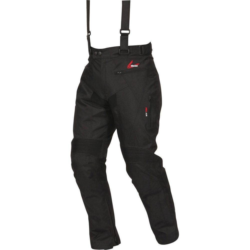 Weise Marin Bib N Brace Textile Trouser Black - ThrottleChimp