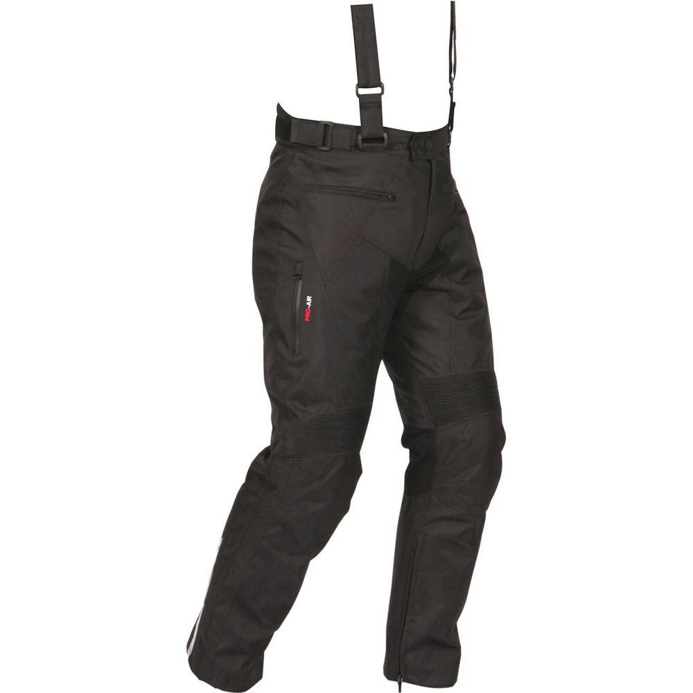 Weise Marin Bib N Brace Textile Trouser Black (Image 2) - ThrottleChimp