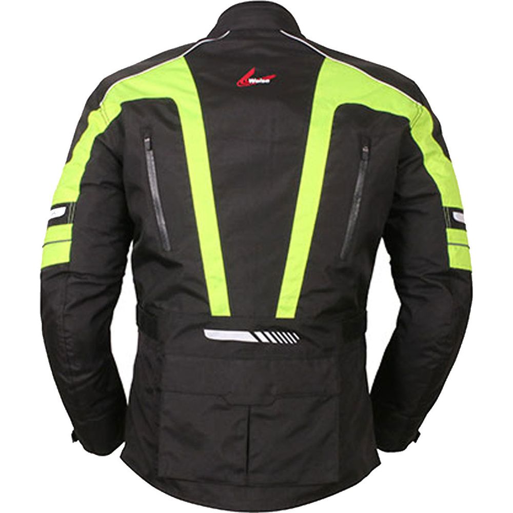 Weise Ottawa Textile Jacket Black / Neon Yellow (Image 4) - ThrottleChimp