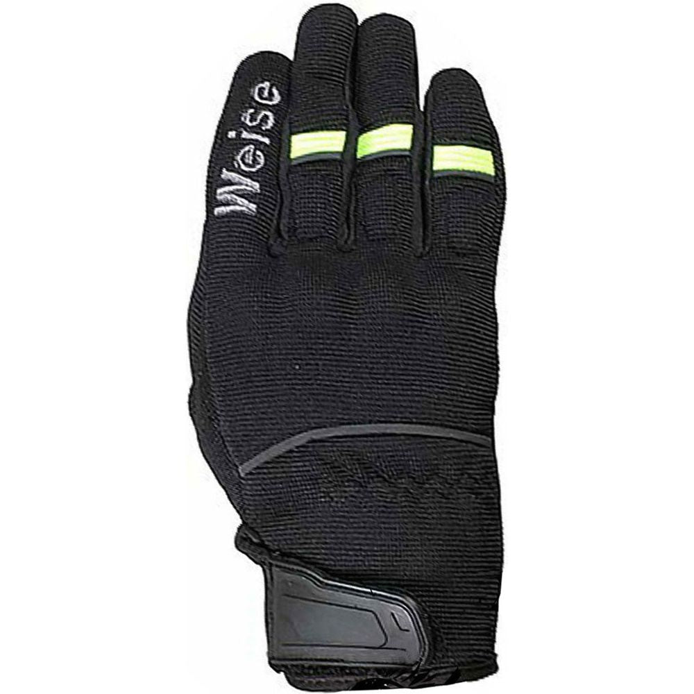 Weise Pit Textile Gloves Black / Neon Yellow - ThrottleChimp