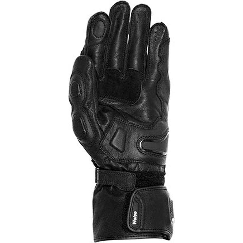 Weise Rennen Leather Gloves Black FREE 1 YEAR Returns, FREE UK Delivery | ThrottleChimp