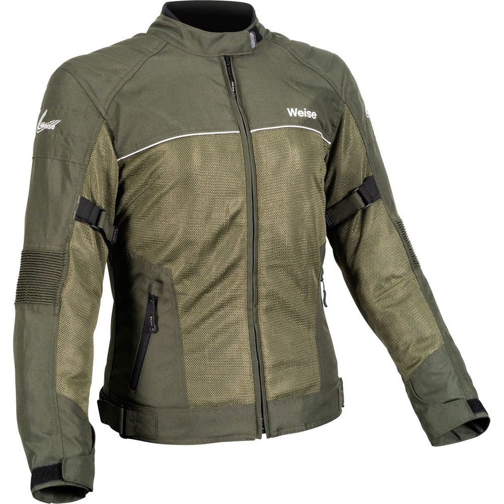 Weise Scout Ladies Textile Jacket Green (Image 2) - ThrottleChimp