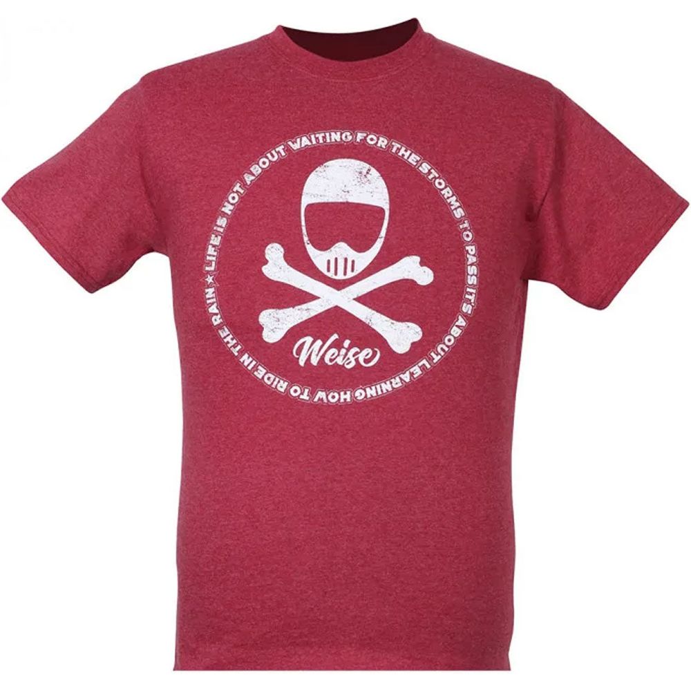 Weise Skull T-Shirt Cardinal Red - ThrottleChimp