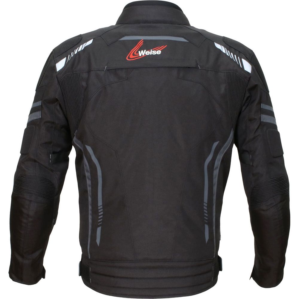 Weise Vertex Textile Jacket Black FREE 1 YEAR Returns, FREE UK Delivery | ThrottleChimp