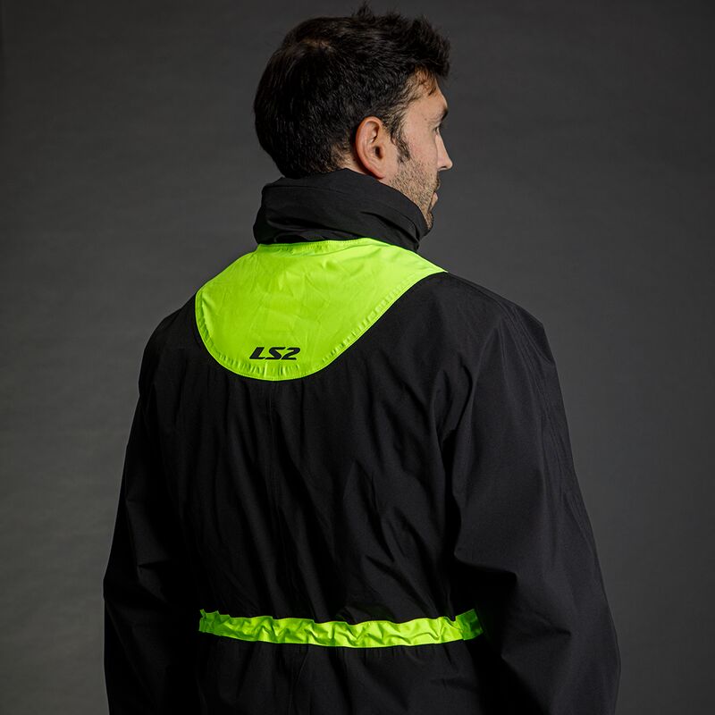 LS2 X-Rain Over Jacket Black / Hi-Viz Yellow