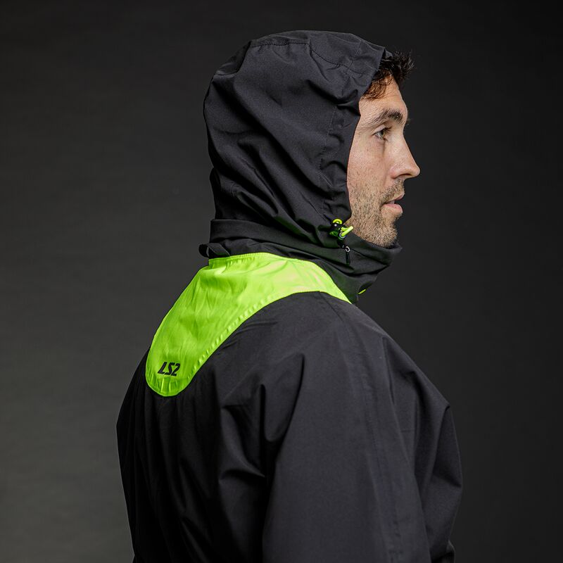 LS2 X-Rain Over Jacket Black / Hi-Viz Yellow