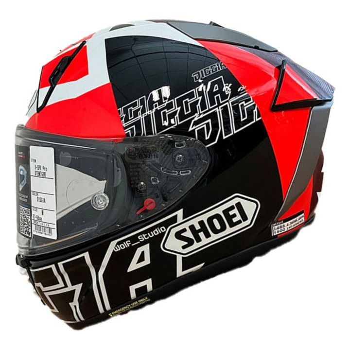 Shoei X-SPR Pro Diggia2 TC1 Full Face Helmet Red FREE 1 YEAR Returns, FREE UK Delivery | ThrottleChimp