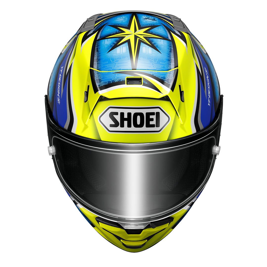 Shoei X SPR Pro Daijiro TC3 Yellow / Blue FREE 1 YEAR Returns, FREE UK Delivery | ThrottleChimp