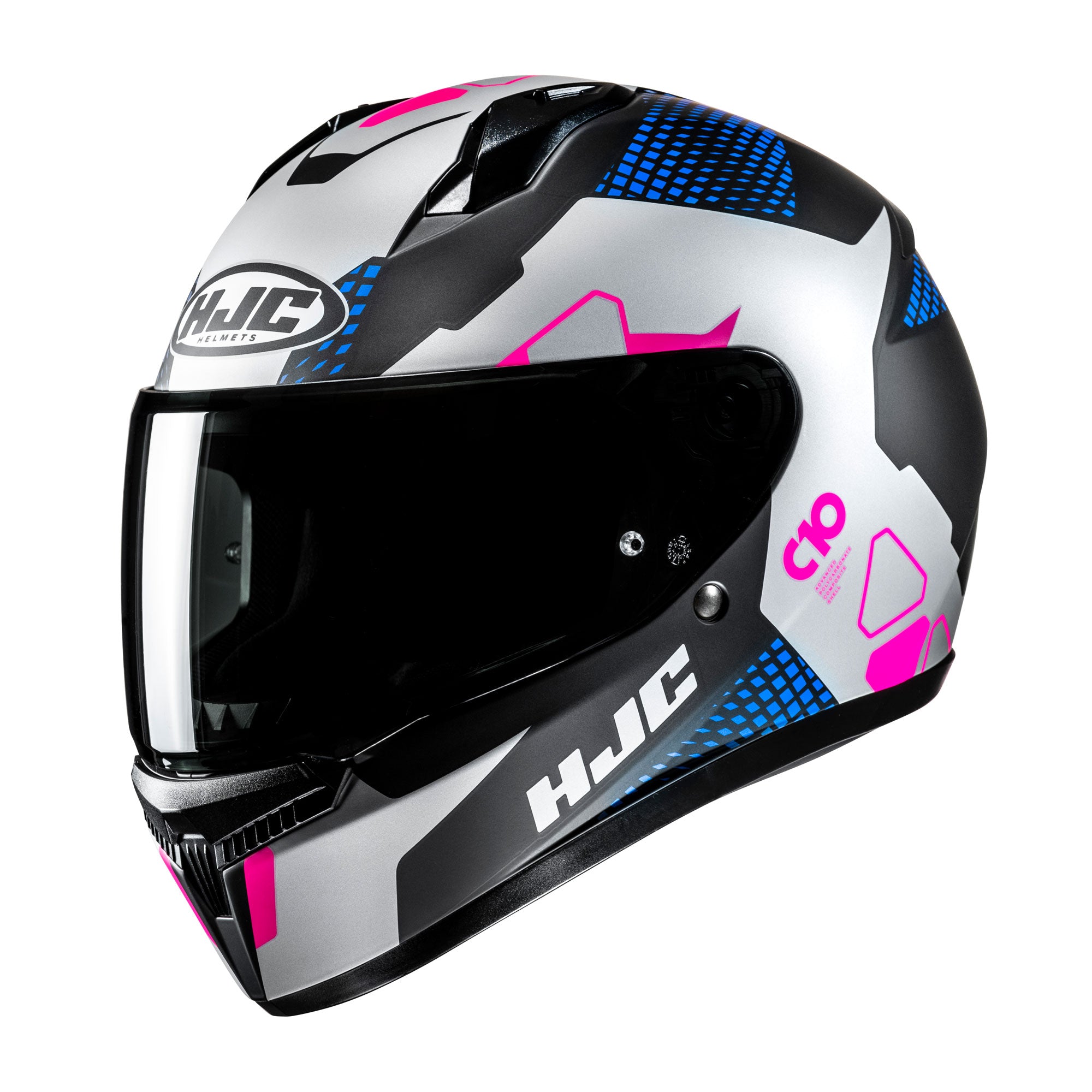 HJC C10 Aspa Full Face Helmet MC28SF Blue / Purple / White FREE 1 YEAR Returns, FREE UK Delivery | ThrottleChimp