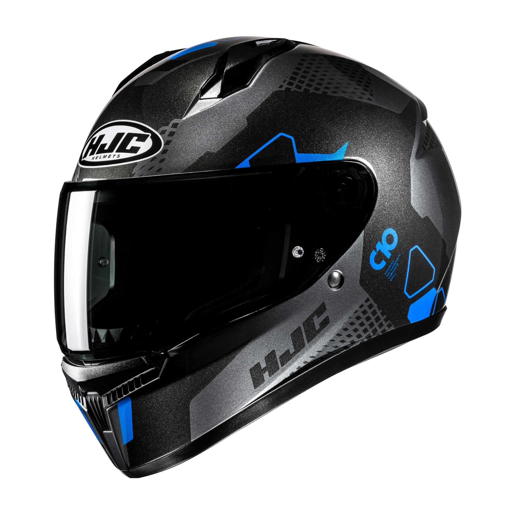 HJC C10 Aspa Full Face Helmet MC2 Blue FREE 1 YEAR Returns, FREE UK Delivery | ThrottleChimp