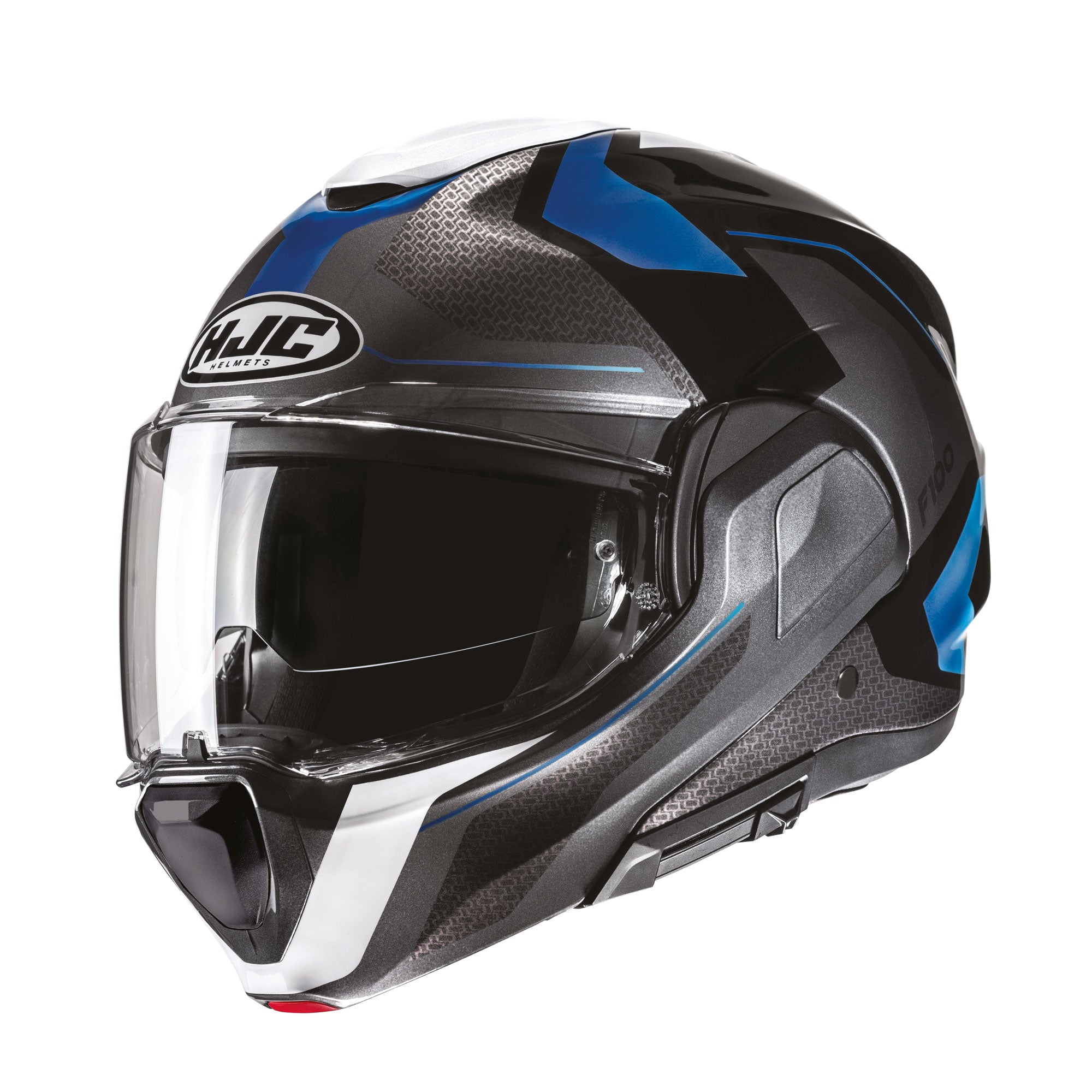 HJC F100 Bios Flip-Up Helmet MC2 Blue FREE 1 YEAR Returns, FREE UK Delivery | ThrottleChimp