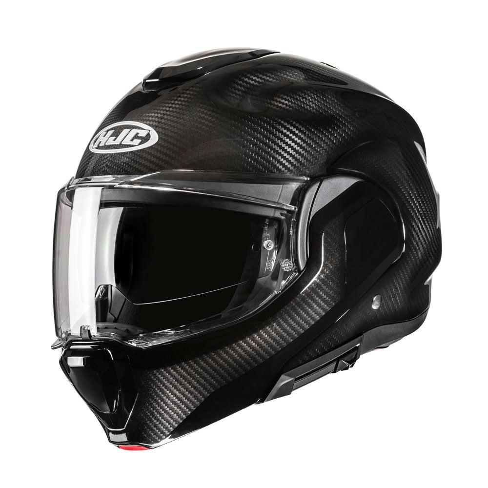 HJC F100 Carbon Flip-Up Helmet Carbon Black FREE 1 YEAR Returns, FREE UK Delivery | ThrottleChimp