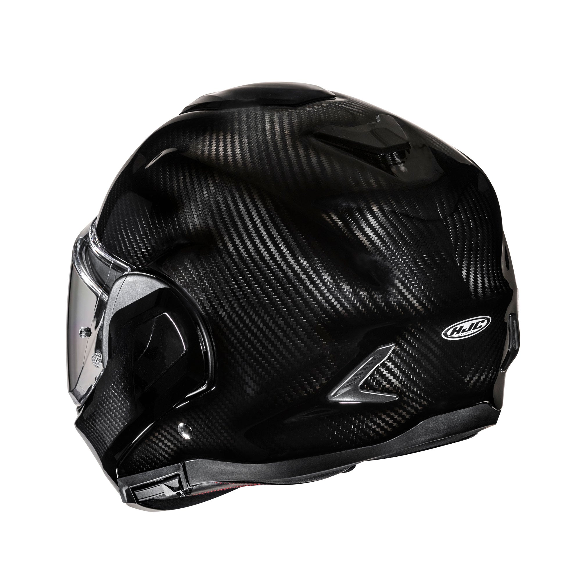 HJC F100 Carbon Flip-Up Helmet Carbon Black FREE 1 YEAR Returns, FREE UK Delivery | ThrottleChimp